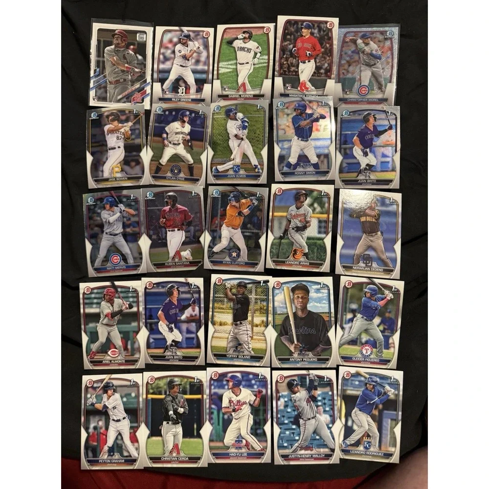 2021 /‎ 2023 Topps MLB Baseball cards BCP Series One, Numbered, BP lot of 25